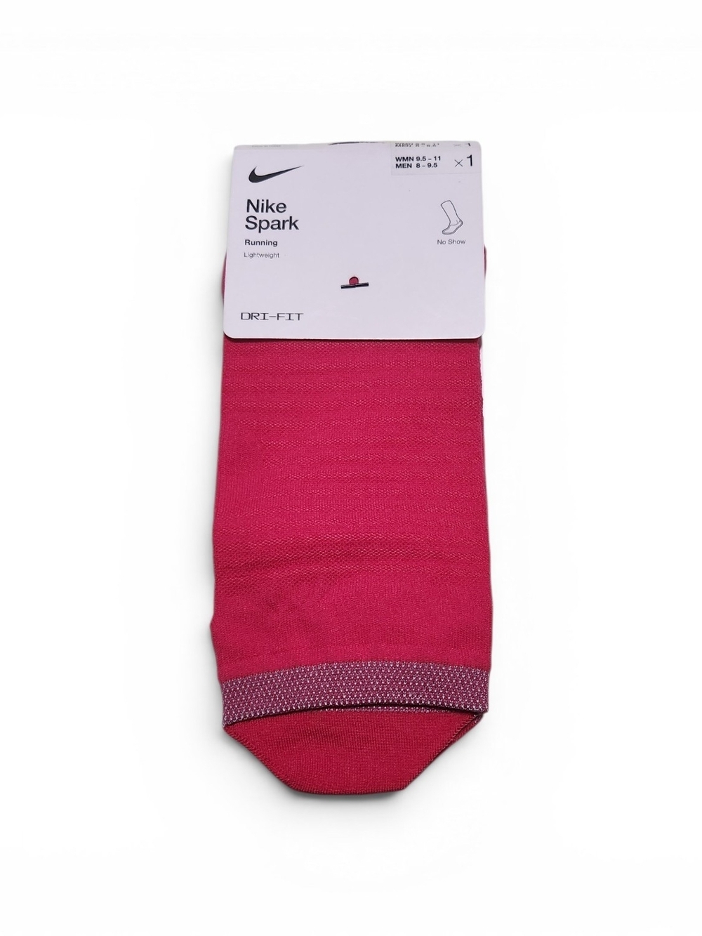 Nike Spark No-Show Socks in Fuchsia Pink 8 -9.5 New With Tags